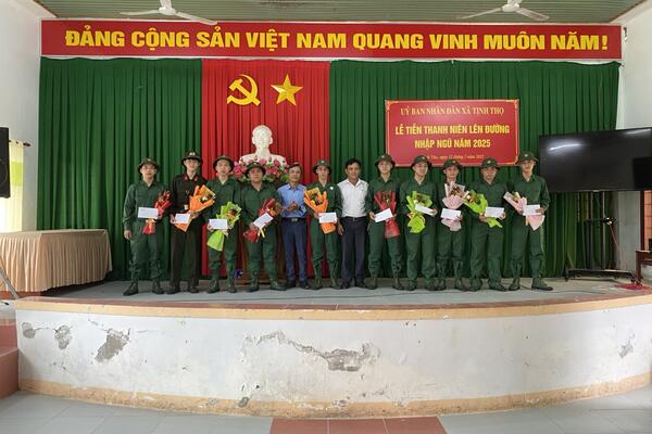 Xã Tịnh Thọ tổ chức gặp mặt thanh niên lên đường nhập ngũ năm 2025
